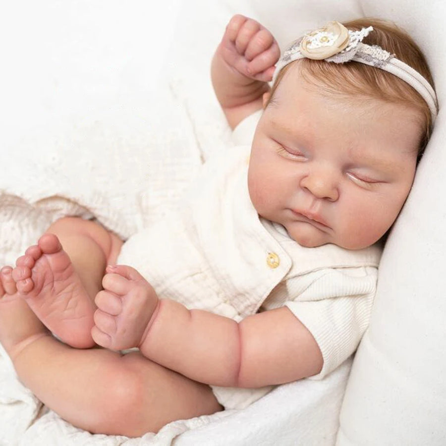 Reborn Peaches 20 Zoll Geschlossene Augen Unvollendeter Puppen Kit