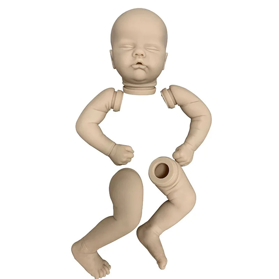 19 Zoll unlackierter Reborn Puppen Kit Quinbee mit geschlossenen Augen