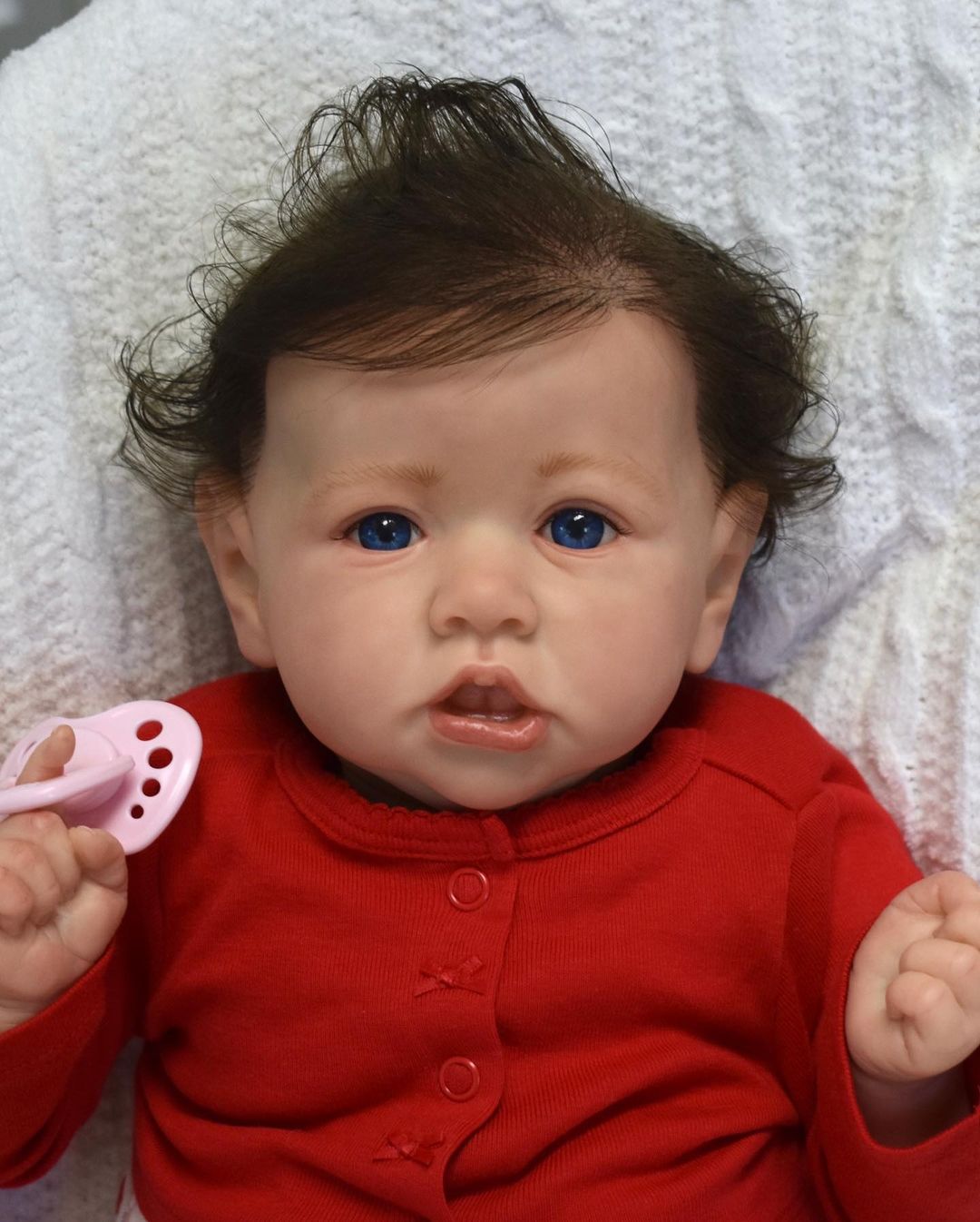 22 Zoll offene Augen Weihnachts-Reborn Puppe-Saskia