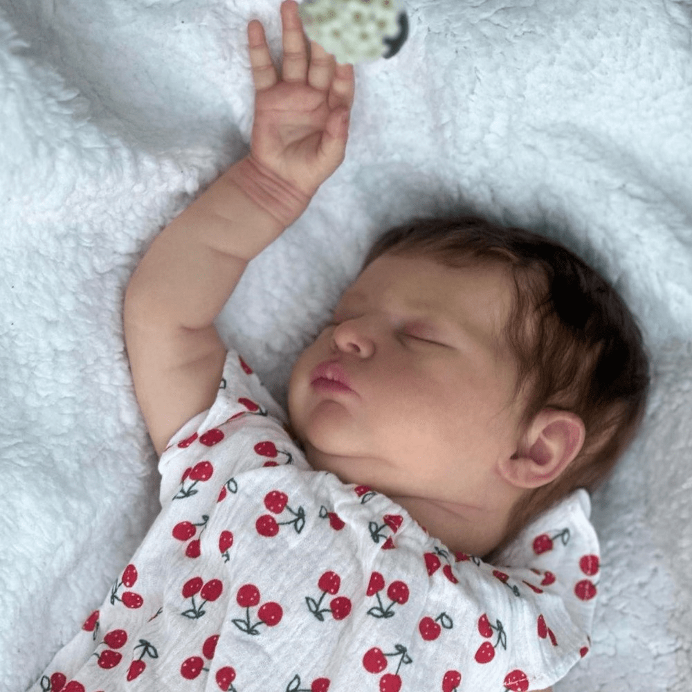 19 Zoll Realistische geschlossene Augen Kurze Haare Reborn Puppen Mädchen-Laura