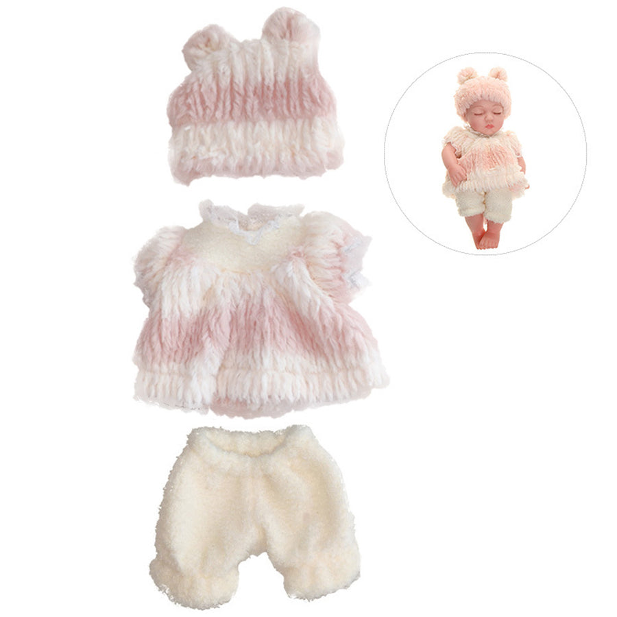Rosa Warm Kleidung mit Hut für 12 Zoll/30cm Reborn Puppen
