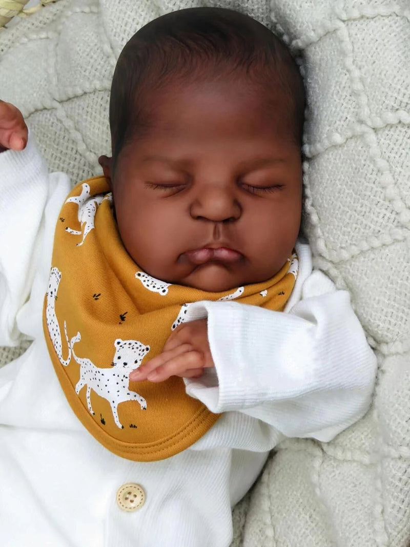 Duke 20 Zoll afroamerikanische Reborn Puppen mit geschlossenen Augen-Remi