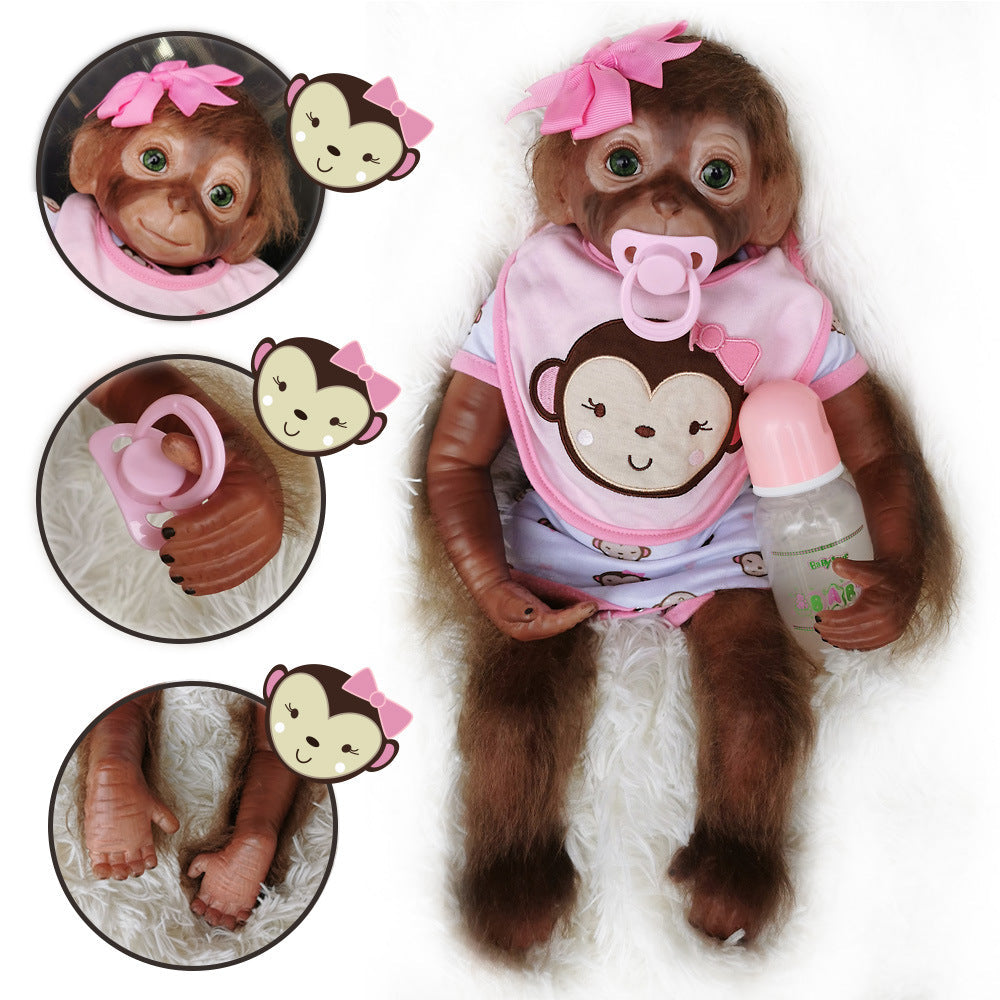 20 Zoll Rosa Blume Haarnadel Reborn Affe Baby Puppe