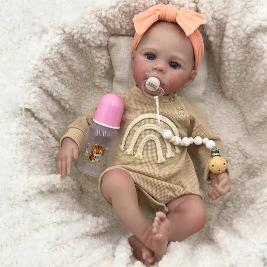 19 Zoll lebensechte blaue Augen Reborn Puppe Mädchen-Meadow