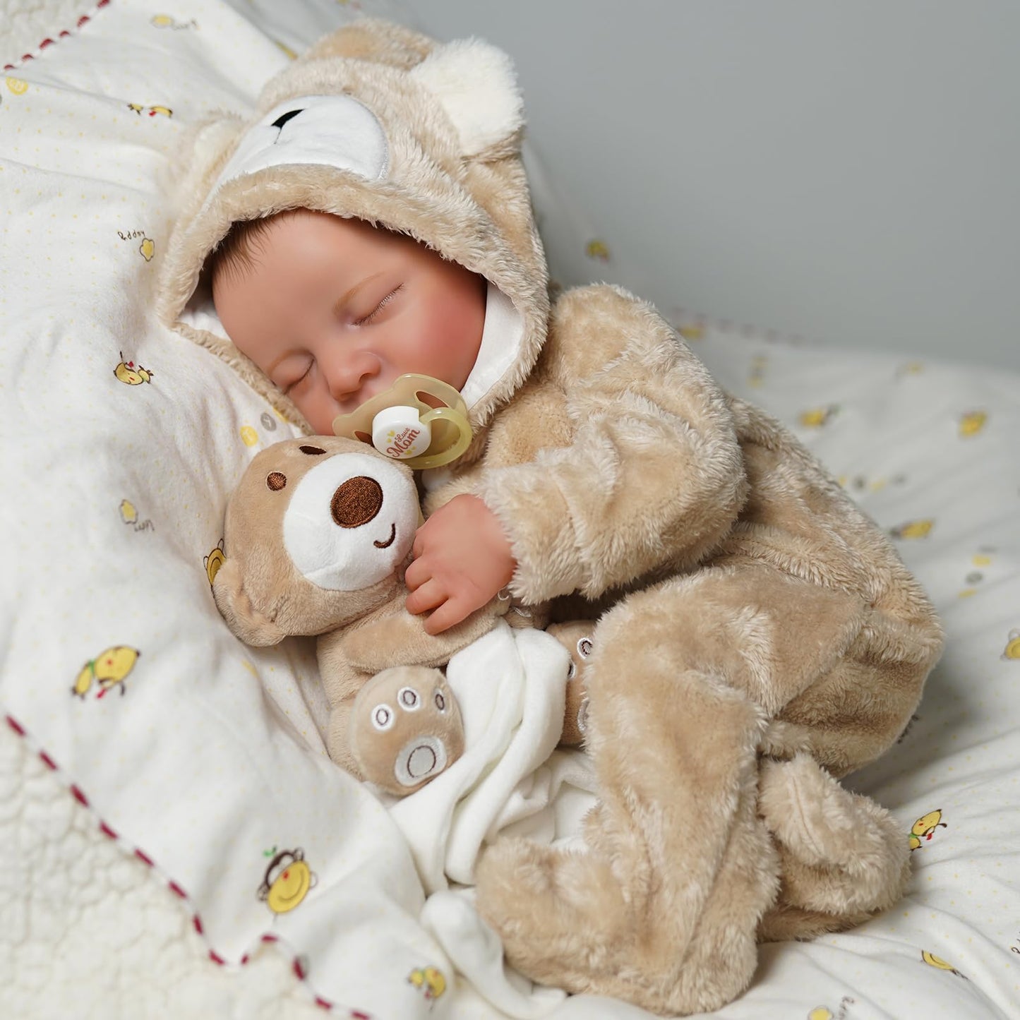 45 cm lebensechte Reborn-Puppe mit geschlossenen Augen und weichem Körper Levi