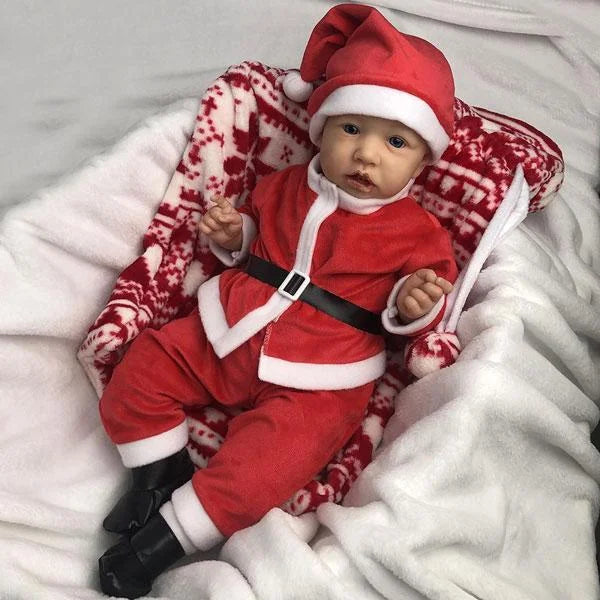22 Zoll offene Augen Weihnachten Reborn Puppe Junge-Saskia