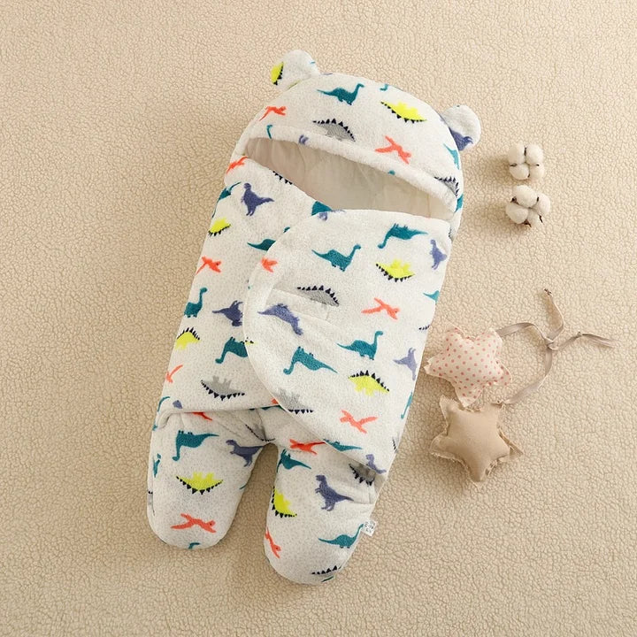 Flanell Split Legs Dinosaurier bedruckter Schlafsack für 16-24 Zoll Reborn Puppen