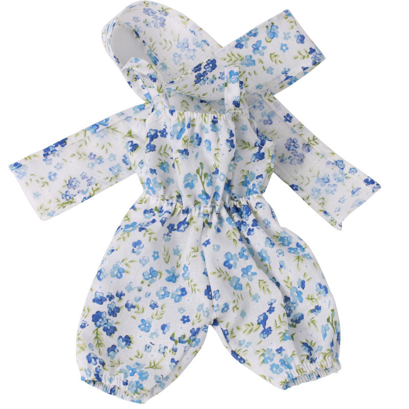 Wunderschönes zweiteiliges Strampler-Set mit Blumenmuster für 30 cm Puppen
