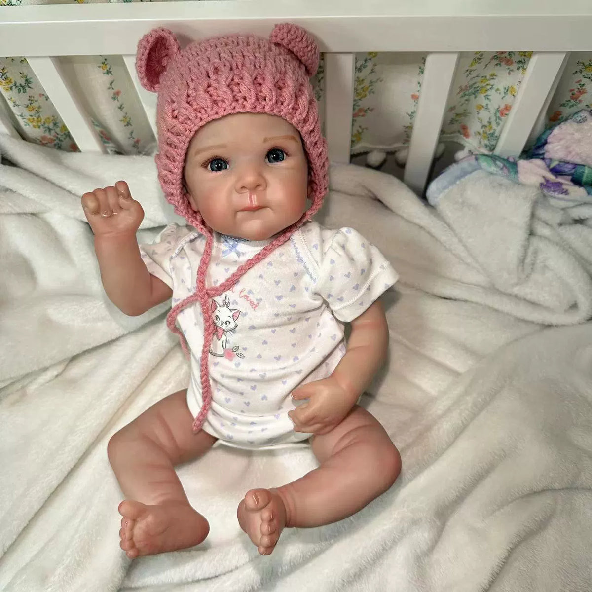 18 Zoll lebensechte Julia blaue Augen Reborn Puppe Mädchen-Bettie