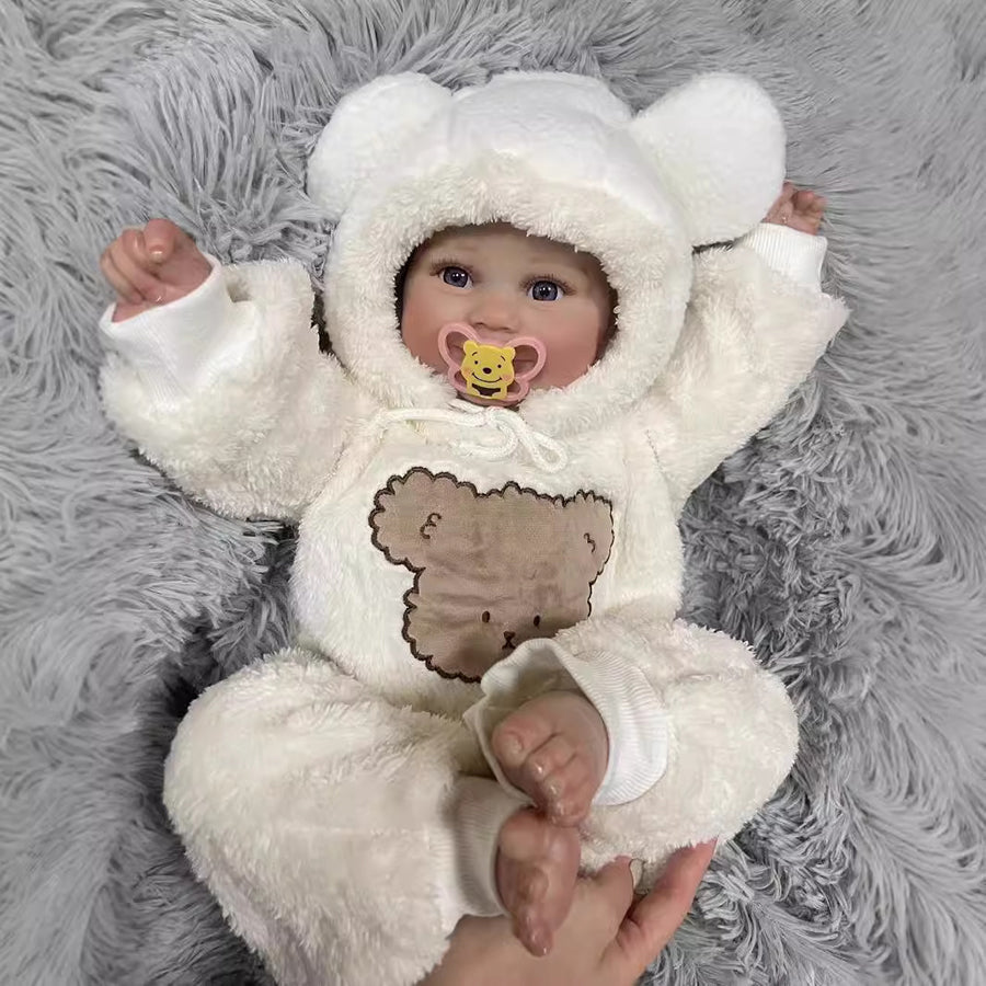 24 Zoll lebensechte Vicky mit offenen Augen Reborn Baby-Maddie