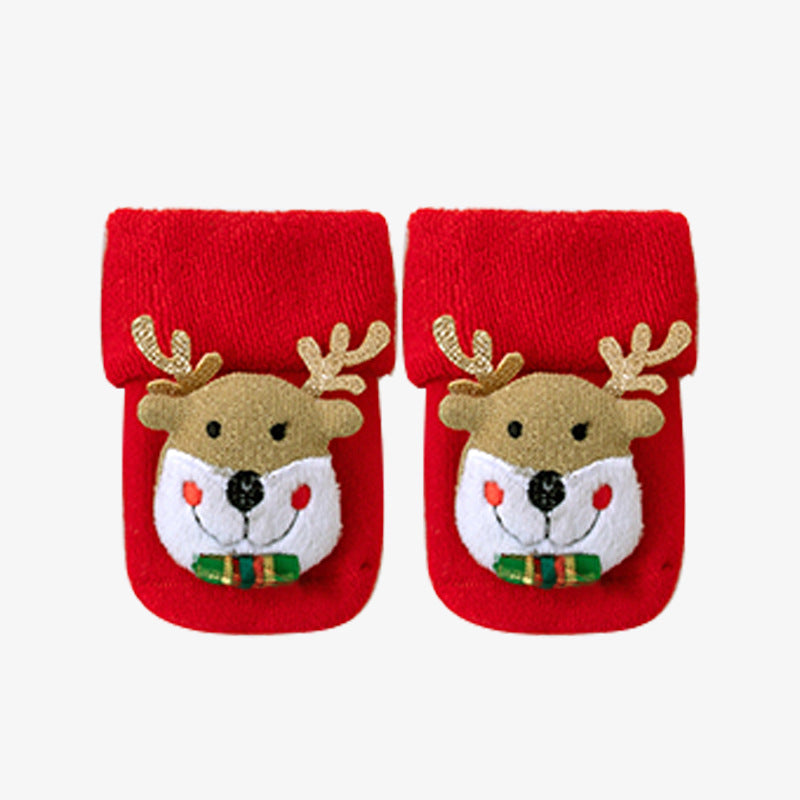 Herbst- und Winter-Baumwoll-Fleece-gefütterte lockere niedliche Puppen-Weihnachtsstrümpfe