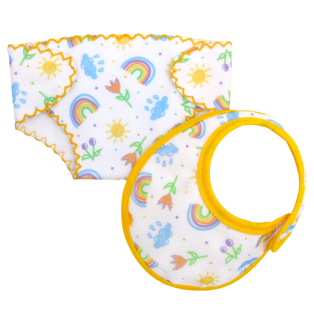 Windeln und Lätzchen 2-teiliges Set für 30 cm Reborn-Puppen
