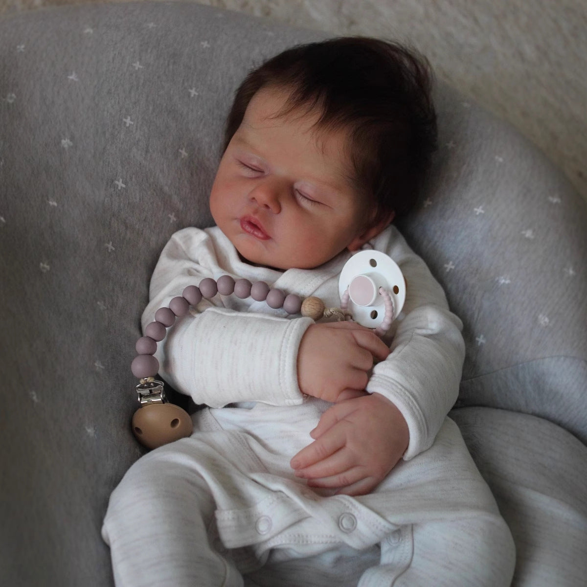 19 Zoll lebensechte geschlossene Augen weicher Körper Reborn Puppe-Zain