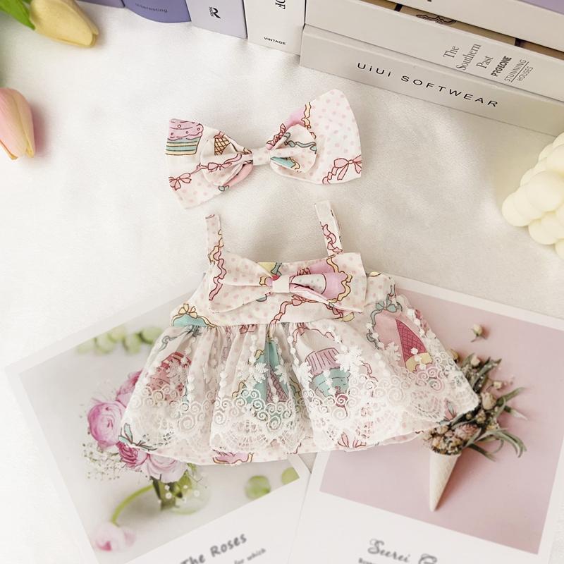 Wunderschönes Spitzenkleid mit Blumenmuster und Haarreif 2-teiliges Set für 30cm Puppen