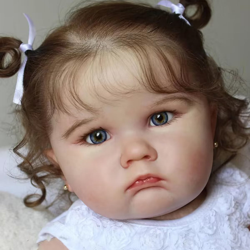 60 cm Reborn Susan-Puppe mit offenen Augen und braunem Haar