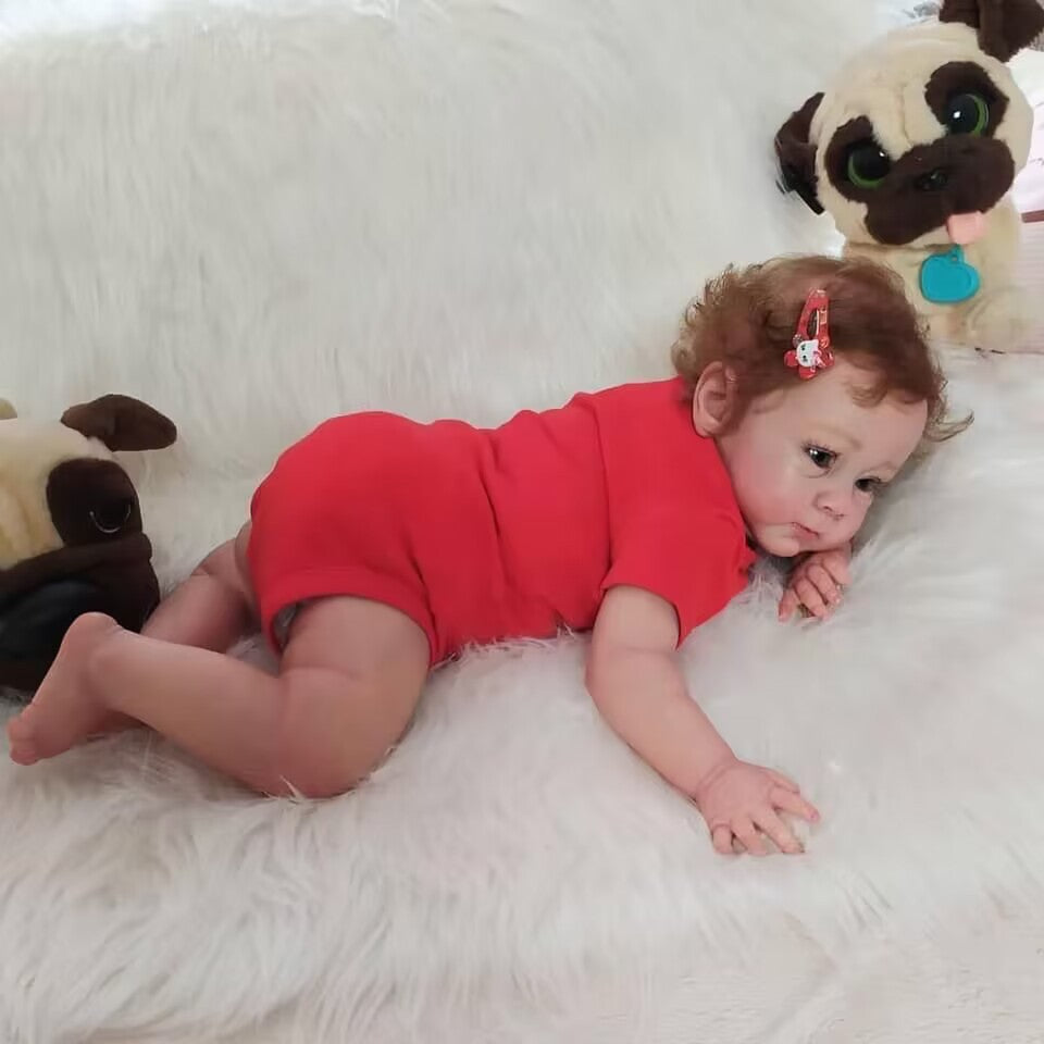 60 cm süße Alger Reborn Puppe mit offenen Augen