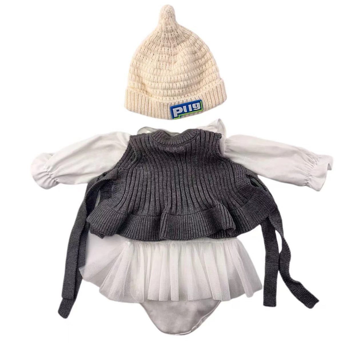 2-teiliges Kleid und Hut-Set für 21-22 Zoll Reborn Puppen