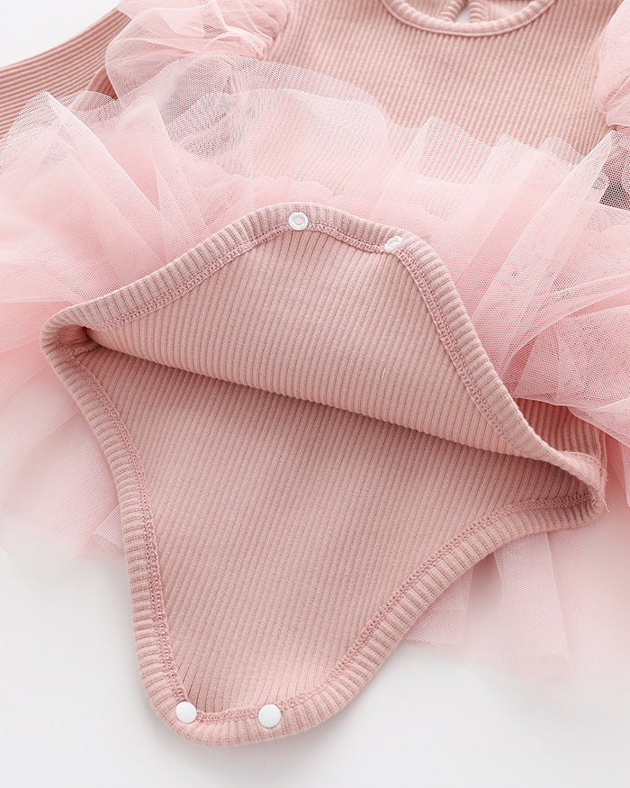 Langärmeliges Trägerkleid und Haarband 2-teiliges Set für 22-Zoll-Puppen