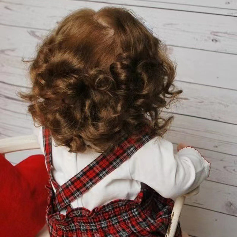 20 Zoll/50 cm Reborn Puppen mit offenen Augen und braunem Haar- Chloe