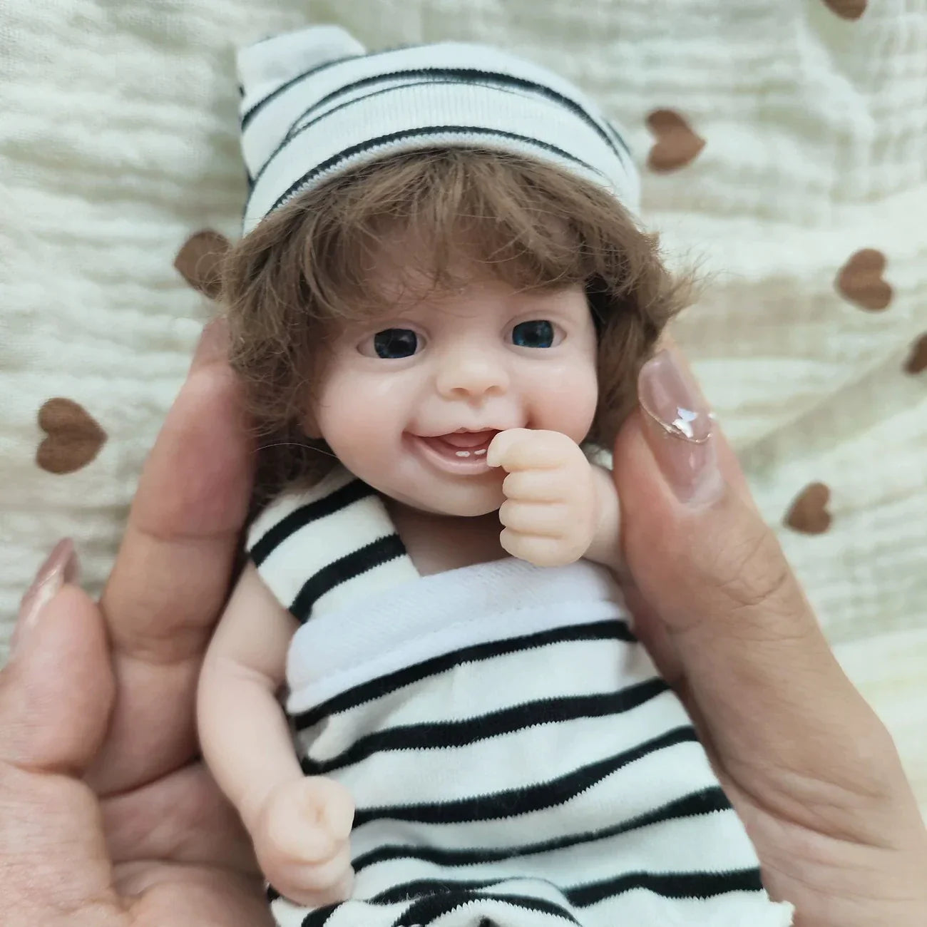 6 Zoll Mini Smile Reborn Puppe Junge-Yannik
