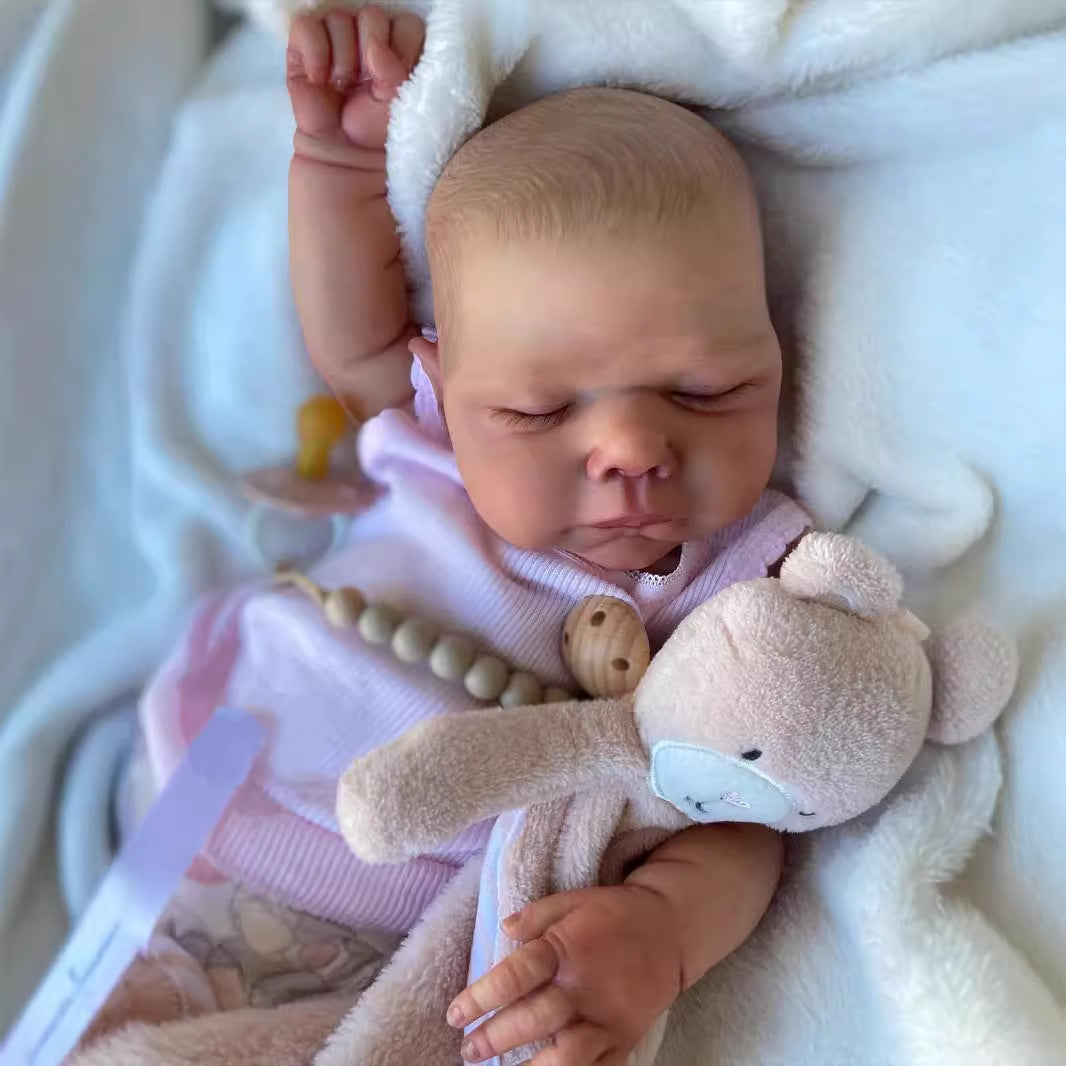 Clara 19 Zoll Realistische Reborn-Puppe mit geschlossenen Augen - Miley