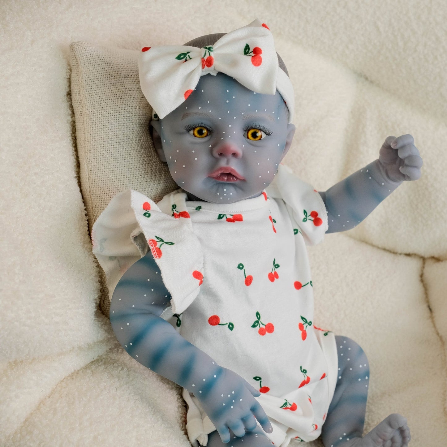 18 Zoll Meadow Reborn Baby Mädchen Avatar mit offenen Augen