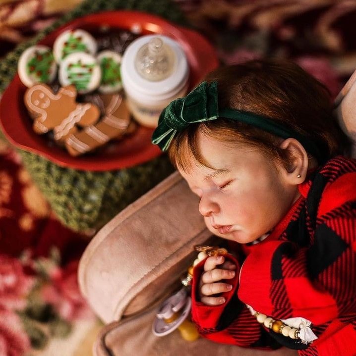 20 Zoll geschlossene Augen Weihnachts Reborn Puppe-Loulou