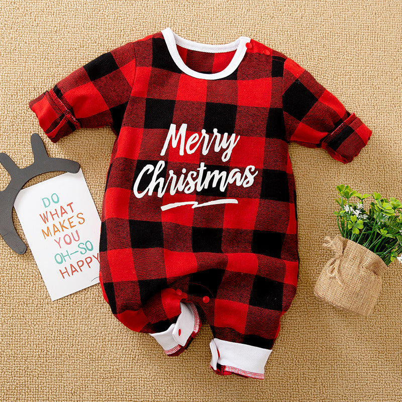 Rot karierter Weihnachts-Body für 20-24 Zoll Reborn-Puppen