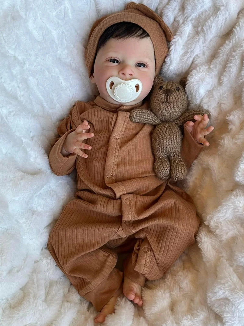 Freda 19 Zoll lebensechte Reborn Puppen mit offenen Augen - Sebastia