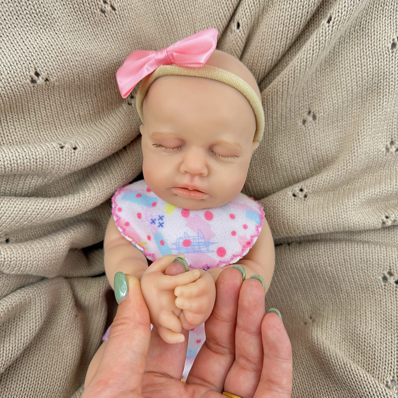 30 cm Loulou-Reborn Baby aus Vollsilikon in rosa Outfits