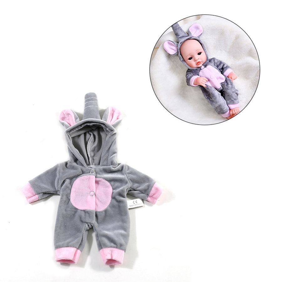 Niedlicher Grauer Elefanten-Body für 12 Zoll/30cm Reborn Puppen