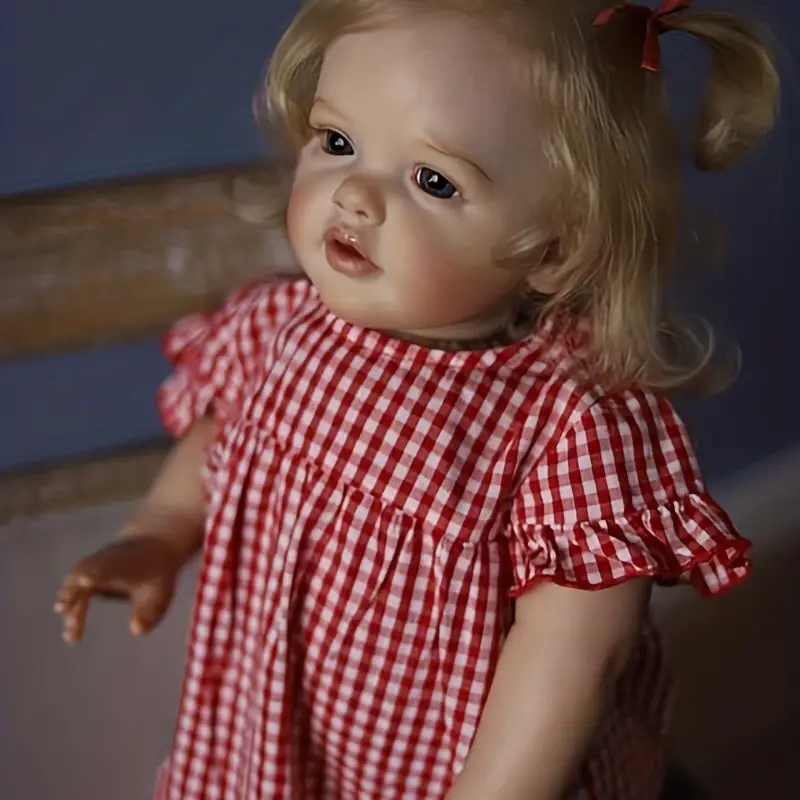 24 Zoll Debby Lockiges Haar Offene Augen Reborn Baby Puppen Mädchen