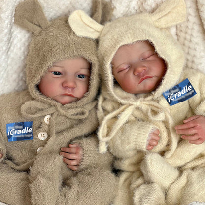 19'' lebensechte Perry und Kay Reborn Puppen Zwillings junge