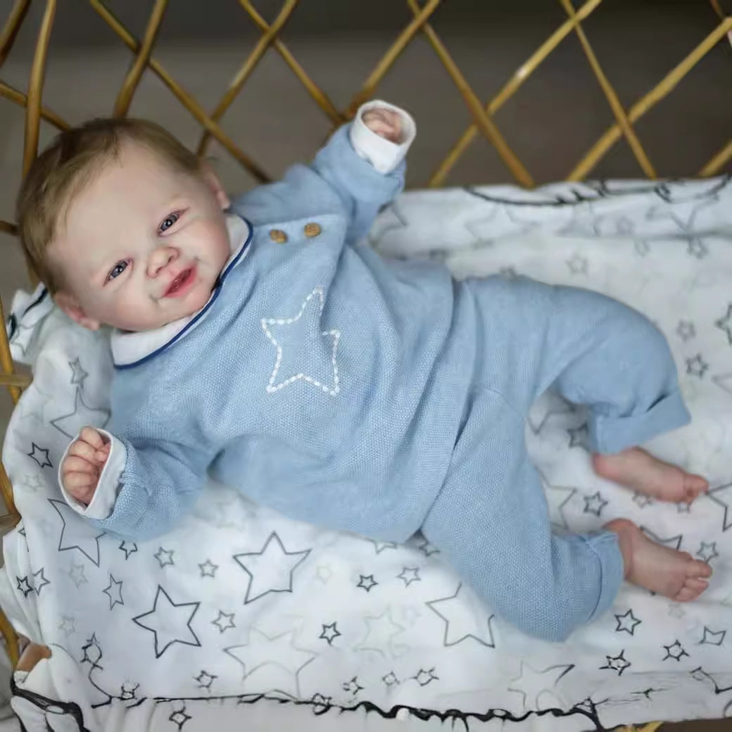 19 Zoll Reborn Abel Augen auf Puppen mit Haaren-Vivienne