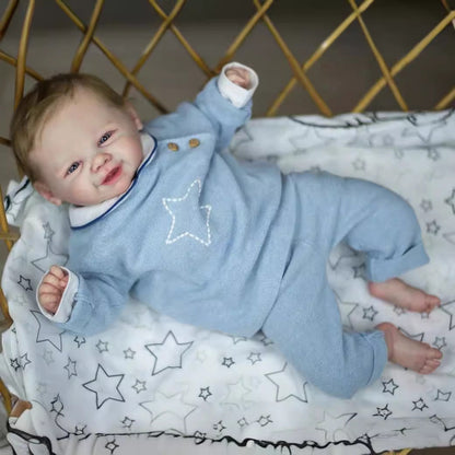 19 Zoll Reborn Abel Augen auf Puppen mit Haaren-Vivienne