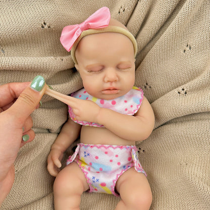 30 cm Loulou-Reborn Baby aus Vollsilikon in rosa Outfits