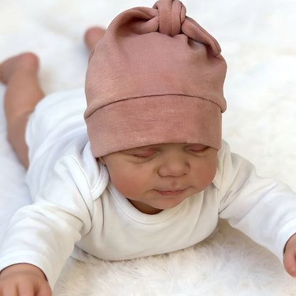 19 Zoll 3D-bemalte lebensechte Reborn Puppe mit geschlossenen Augen – Pascale