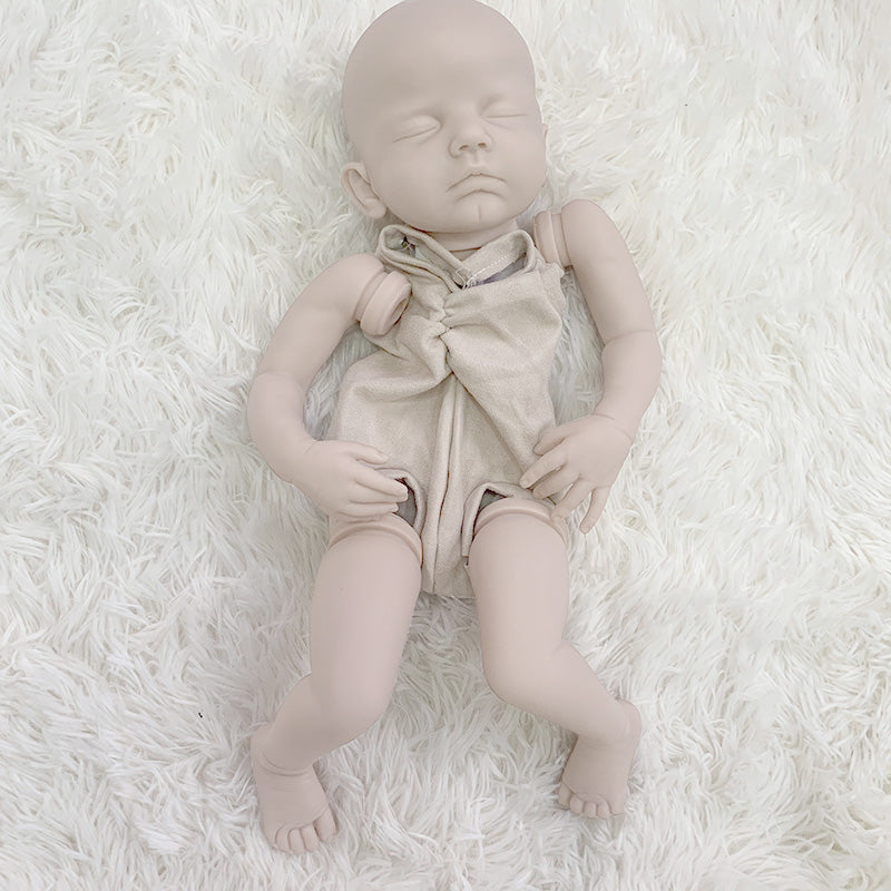 19 Zoll Sara Schließen Sie Augen süßes schlafendes DIY Blanko Reborn Kit
