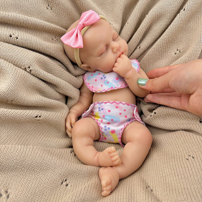 30 cm Loulou-Reborn Baby aus Vollsilikon in rosa Outfits
