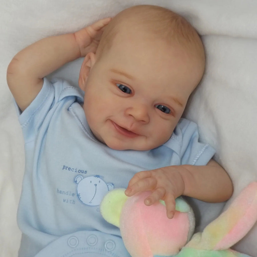 19 Zoll offene Augen Lächeln Reborn Puppe-Sebastian