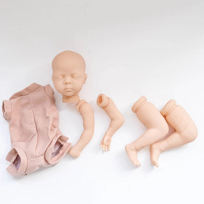 Unbemalter 12 Zoll Puppen kit geschlossenen Augen Reborn Luna
