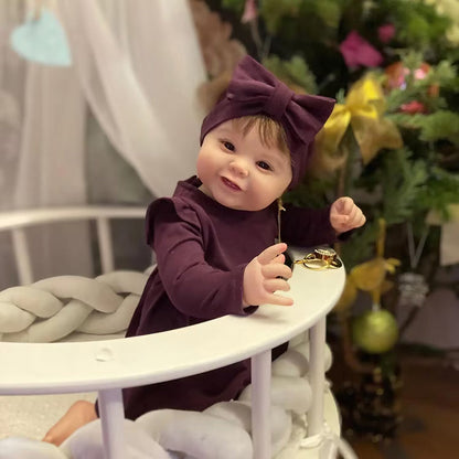24 Zoll/60cm lebensechte Elaine Augen auf Reborn Puppen-Kodi