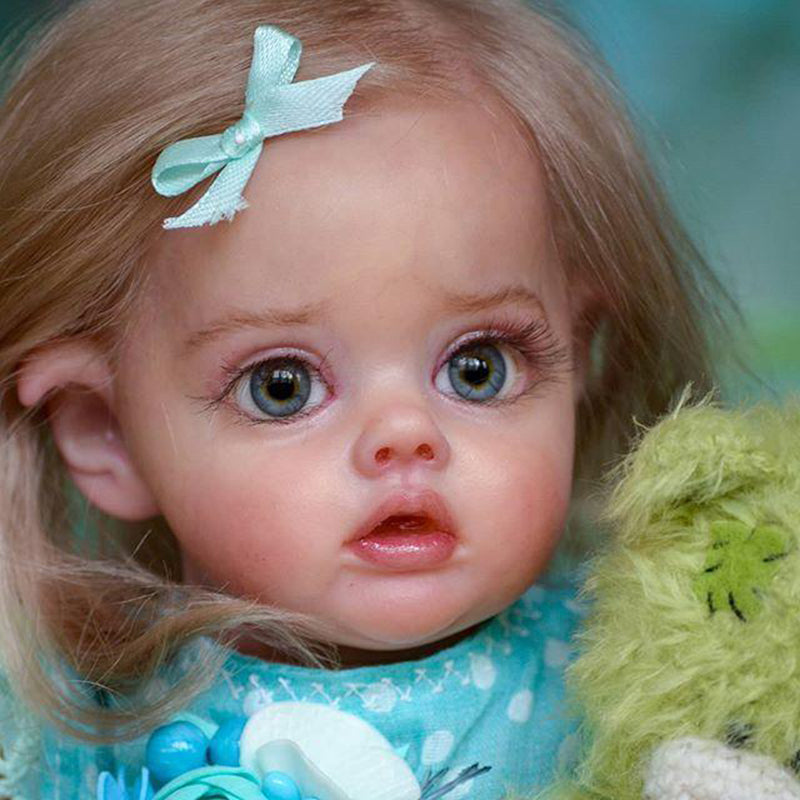 12 Zoll Süße Sunny Kurze Braune Haare Offene Augen Reborn Puppe Mädchen-Flo Fairy