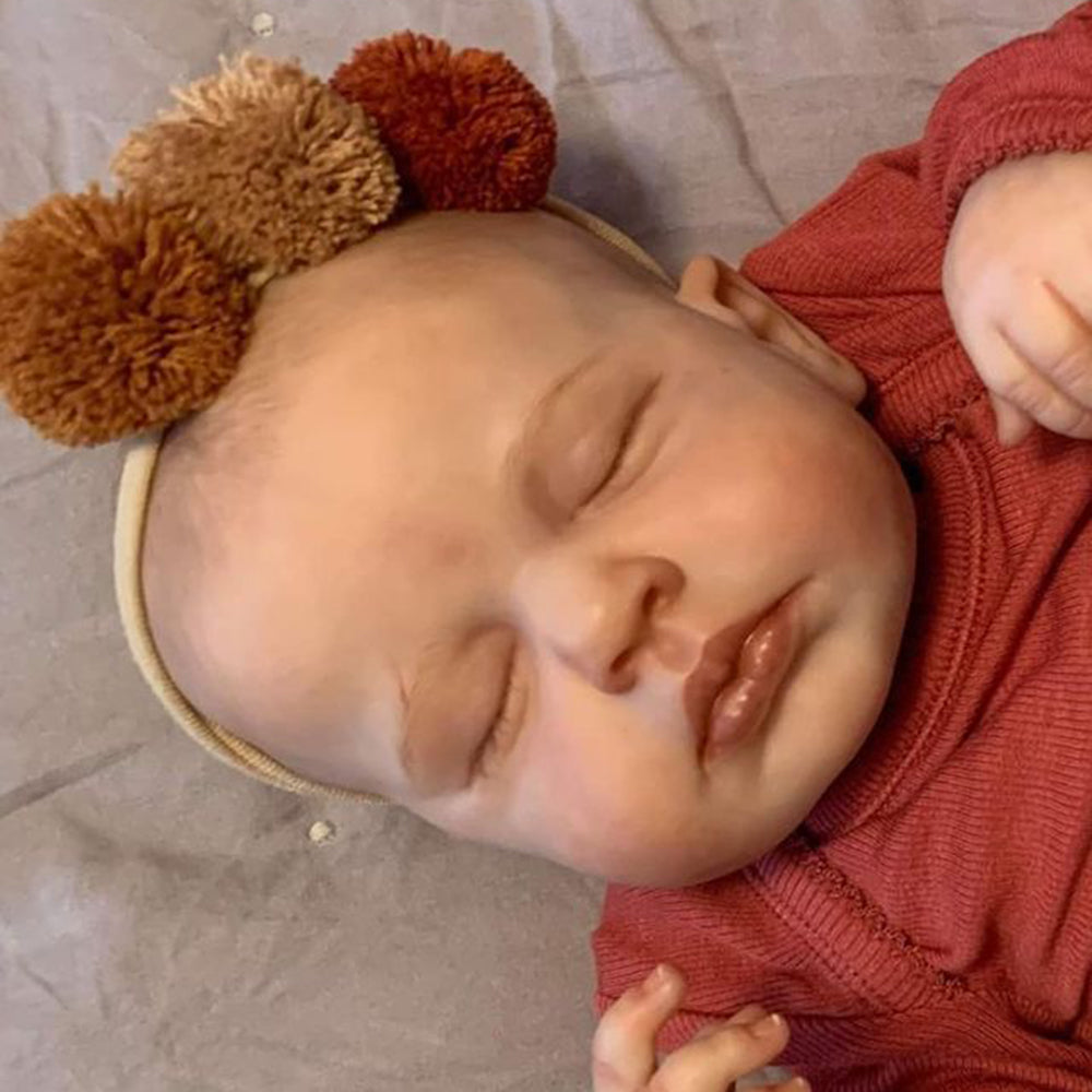 20 Zoll süße Reborn Puppen mit geschlossenen Augen Mädchen-Loulou