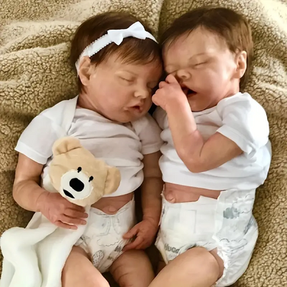17 Zoll 43 cm Sweet Sleep Reborn Zwillingsschwester Mandy und Martina