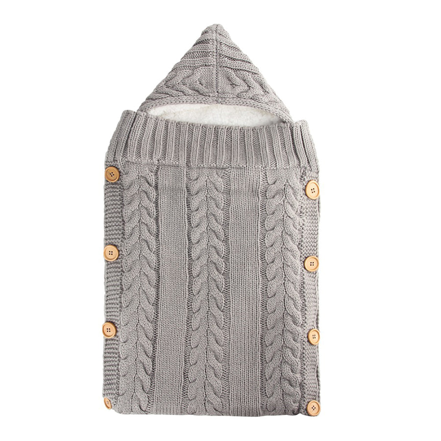 Warmer Einfarbig Strick-Fleece-Schlafsack für 17-24 Zoll Reborn Puppen