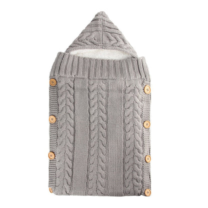 Warmer Einfarbig Strick-Fleece-Schlafsack für 17-24 Zoll Reborn Puppen