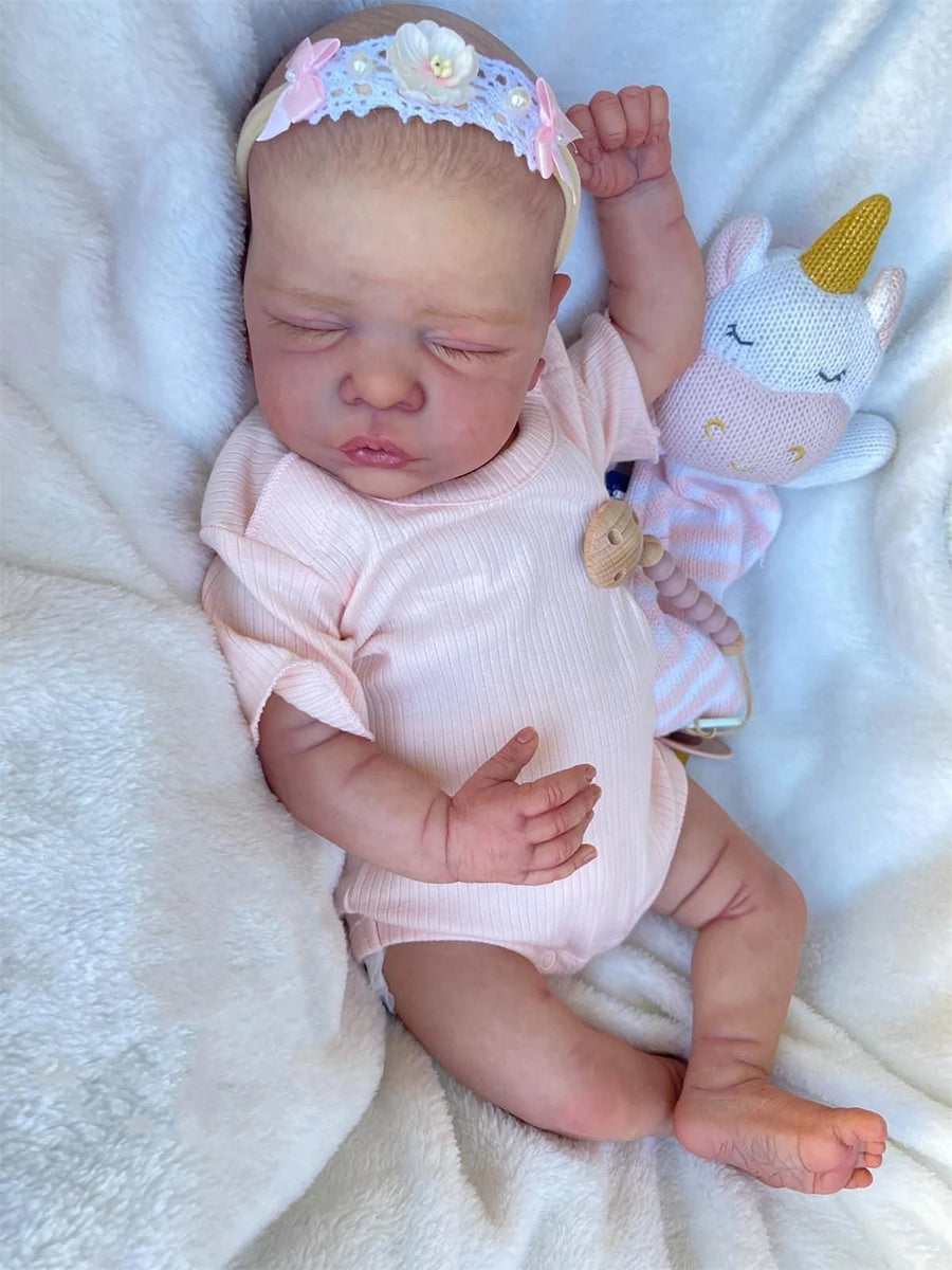 19 Zoll Merlin Augen schließen Reborn Puppen-Romy