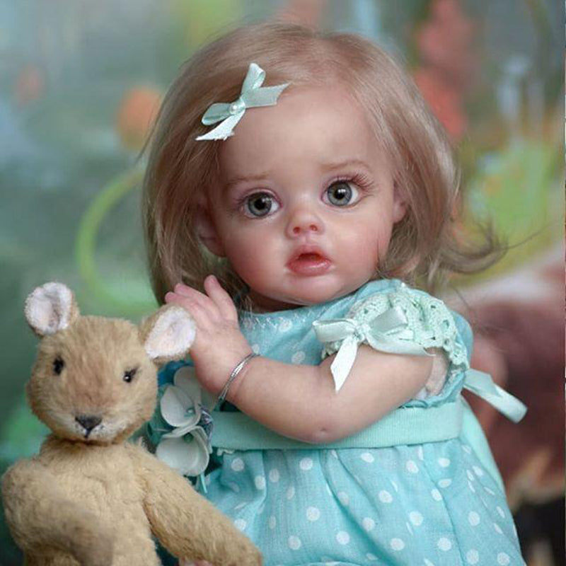12 Zoll Süße Sunny Kurze Braune Haare Offene Augen Reborn Puppe Mädchen-Flo Fairy