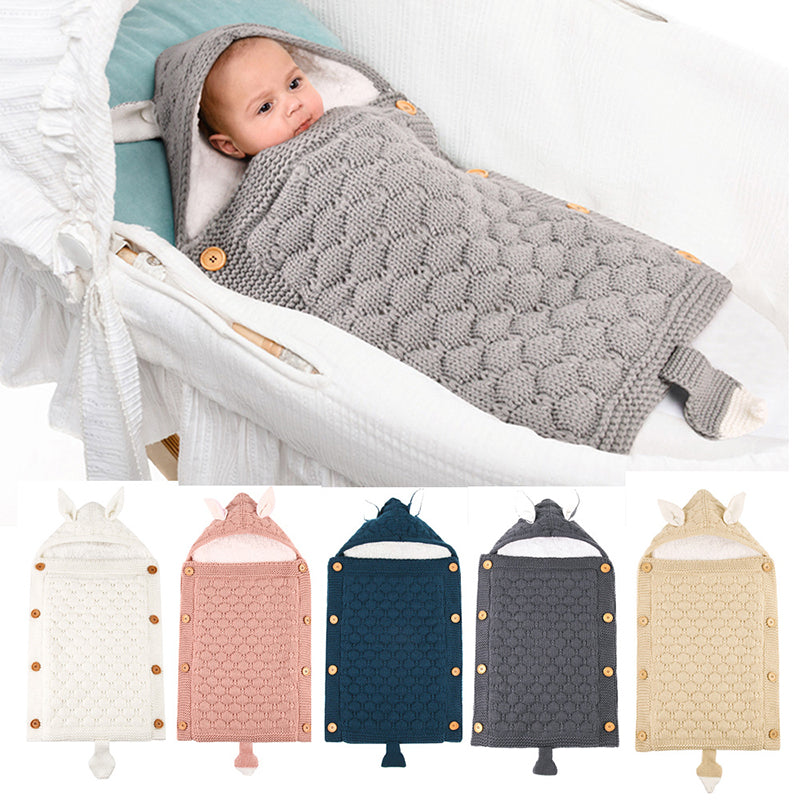 Warmer Strick-Fleece-Schlafsack für 17-24 Zoll Reborn Puppen